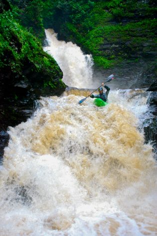 Will Crimmins exits Brokeback Gorge Lowville, NY. Photo Eric Adsit 